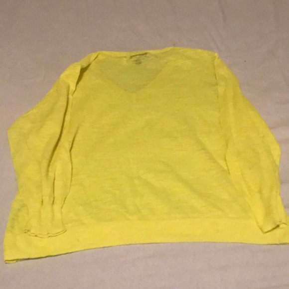 J. Crew chartreuse thin blend sweater Sz L ❤️ offers! - Picture 3 of 3